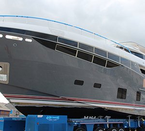 Exclusive Images of New Princess 35M Superyacht Hull #1