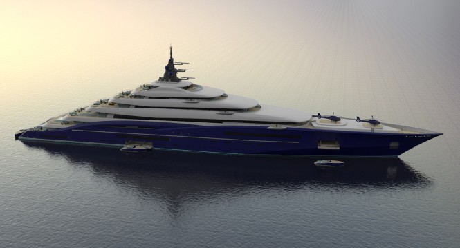 Goundbreaking 200M gigayacht DOUBLE CENTURY concept designed by Christopher Seymour