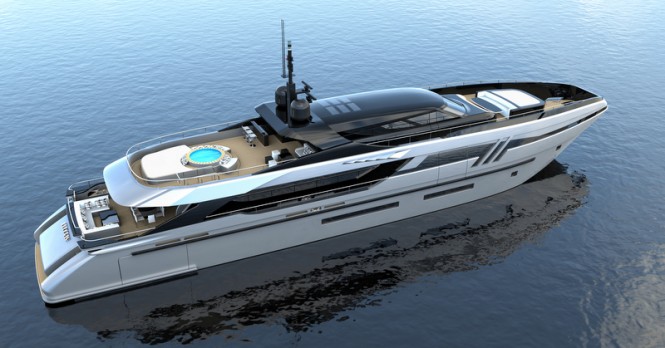 Luxury yacht ELDORIS concept from above