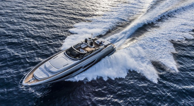 Luxury yacht Riva 88 Florida underway