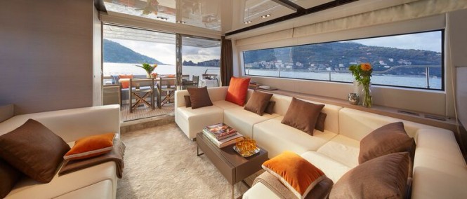 Luxury yacht SY 70 - Saloon