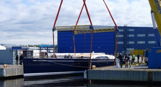Luxury yacht Swan 115-001 S on the water - Photo by Nautors Swan