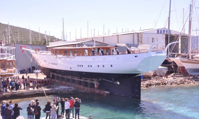 Luxury yacht Zanziba ready to splash