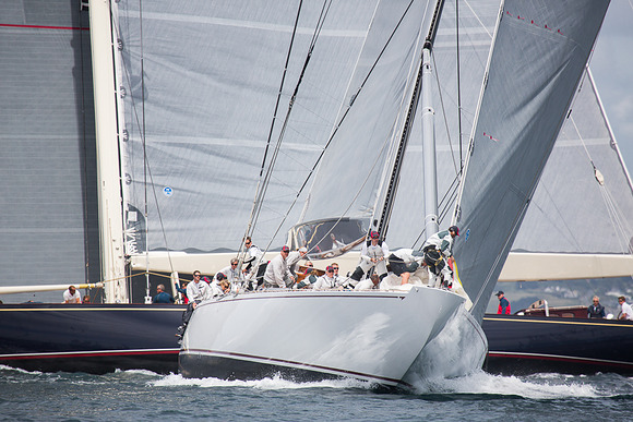 Luxury yachts Ranger and Velsheda © Andrew Wright