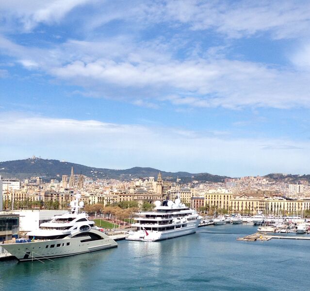 Marina Port Vell in the glamorous Barcelona yacht rental location