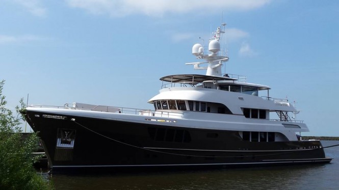 Newly refitted Alloy charter yacht CaryAli - Photo credit to Balk Shipyard