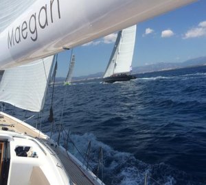 Two New Oyster Superyachts shine in Race One of Superyacht Cup Palma 2015