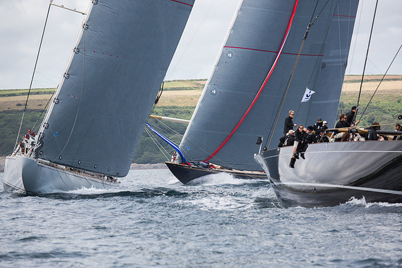 Ranger, Velsheda & Lionheart Yachts at the J Class Falmouth Regatta © Andrew Wright