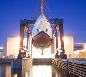 Re-launch of Majestic 65m Mega Yacht ADIX after refit at PENDENNIS