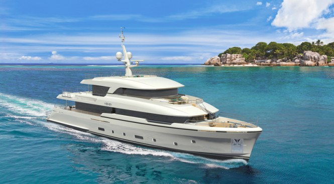 Rendering of luxury motor yacht Martinique