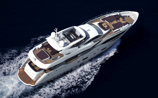 Sunseeker 116 Yacht from above