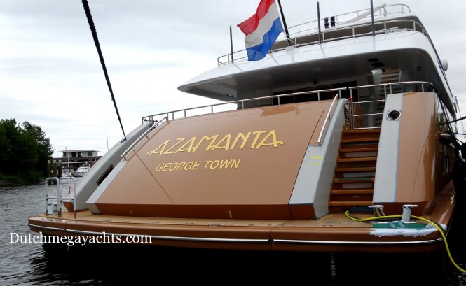 Super yacht AZAMANTA - aft view - Photo by Dutchmegayachts