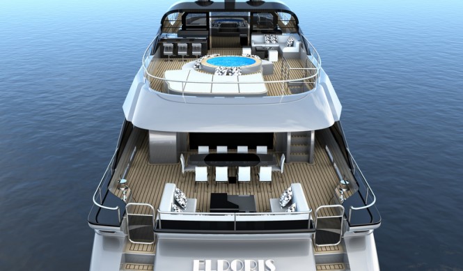 Super yacht ELDORIS concept - aft view