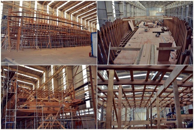 Superyacht AQUARIUS under construction - Image credit to Mengi Yay Yacht