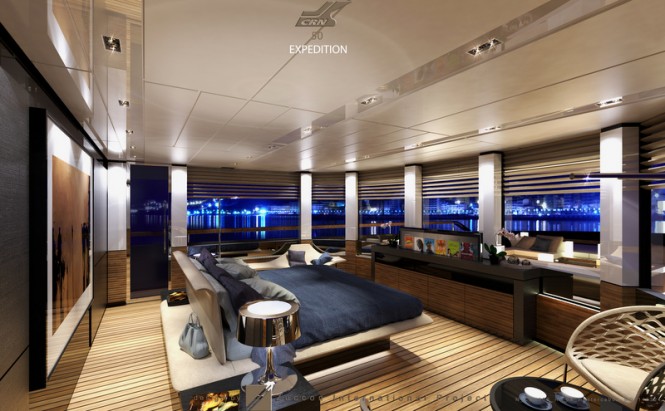 TESEO Yacht Concept - master cabin