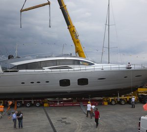 All-new Pershing 108 Motor Yacht Hull #3 Launched