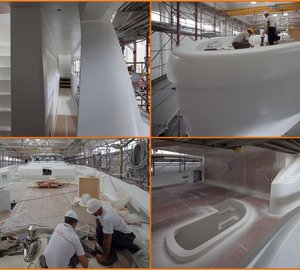 Construction of WIDER 150 Superyacht GENESIS well underway