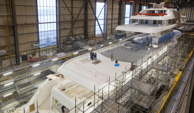 Works on AMELS 272 Yacht - Image credit to AMELS