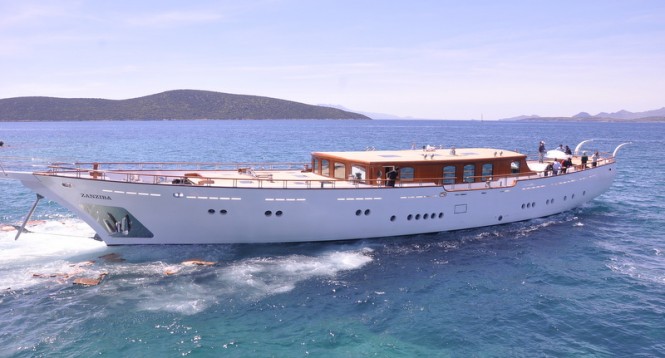 Zanziba superyacht on the water