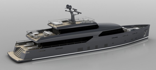 Superyacht LOGICA 135 - aft view