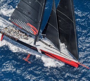 New monohull 24 hour distance record set by striking 100ft Supermaxi Yacht COMANCHE by Hodgdon Yachts