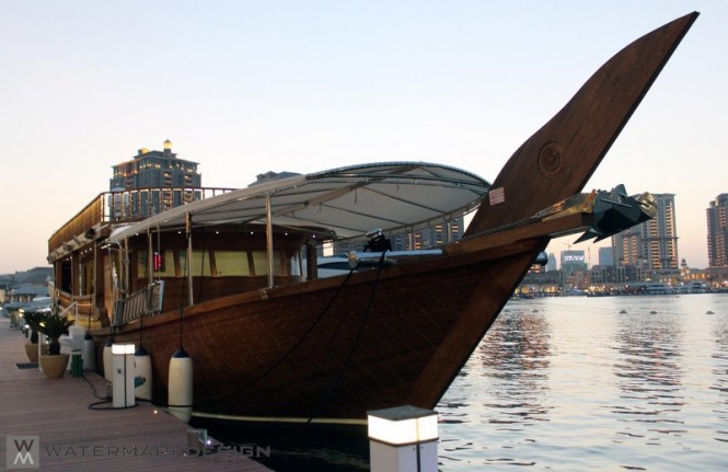30,35m Dhow Superyacht at the Pearl Marina in Doha 