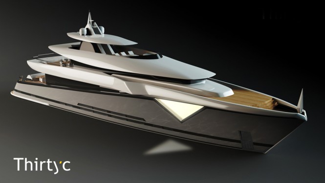 50M superyacht MAKO concept by ThirtyC Design