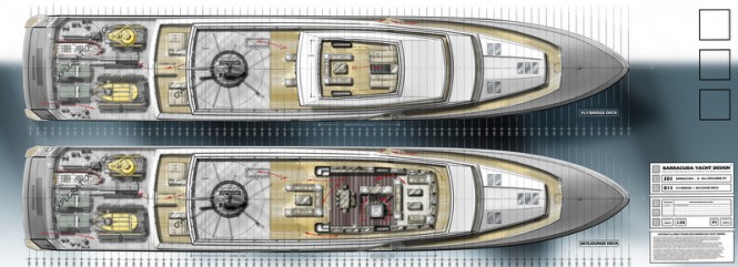 65m Barracuda Explorer superyacht design - Fly & Skylounge Deck