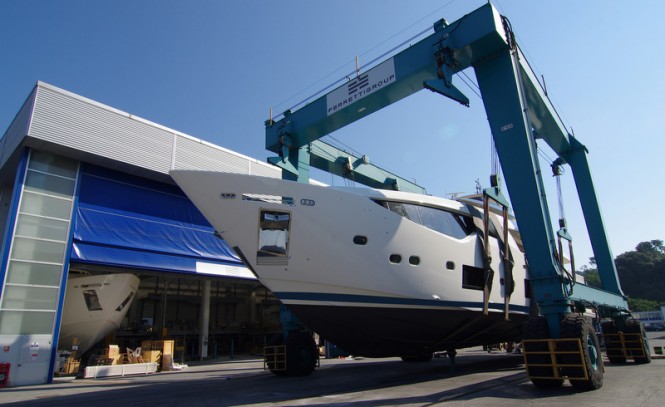 First Custom Line 108' Yacht at launch