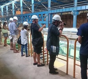 Horizon Yachts shows guests of TAITRA press conference brand new superyacht RP120