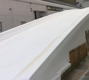 Hull tooling of First Superyacht OYSTER 118 taking shape