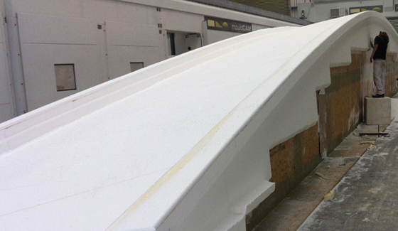 Hull tooling of superyacht Oyster 118-001 underway - Image by Oyster Yachts
