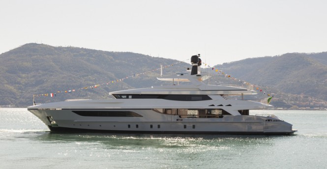 New Baglietto 46m super yacht Hull no. 217 at launch