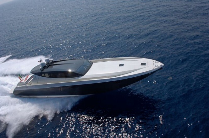 OTAM Millennium 80 HT motor yacht MR BROWN at full speed