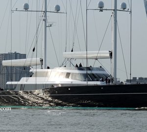 Mighty 85m Oceanco/Vitters Super Yacht AQUIJO underway