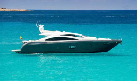 Sunseeker Predator 84 Yacht in the lovely Ibiza yacht rental location