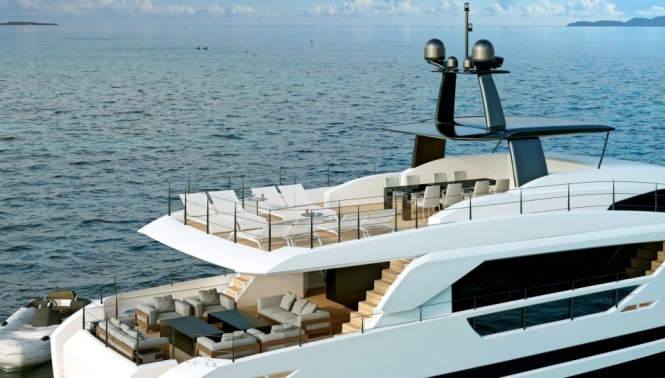 Super yacht HORIZON FD85 - Decks
