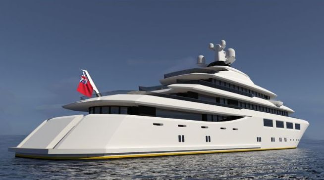 Super yacht MIRAMARE concept - aft view