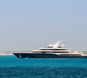 FEADSHIP Mega Yacht SYMPHONY and Superyacht SAVANNAH spotted in Antibes
