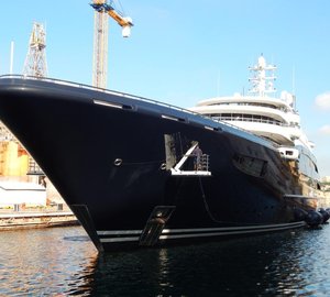 Imposing 134m Fincantieri Mega Yacht SERENE arrives at Palumbo Super Yachts facility in Malta