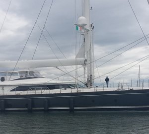 Sailing Yacht CLAN VIII and Superyacht ANAKENA - Two notable visitors to Dun Laoghaire Marina in Dublin