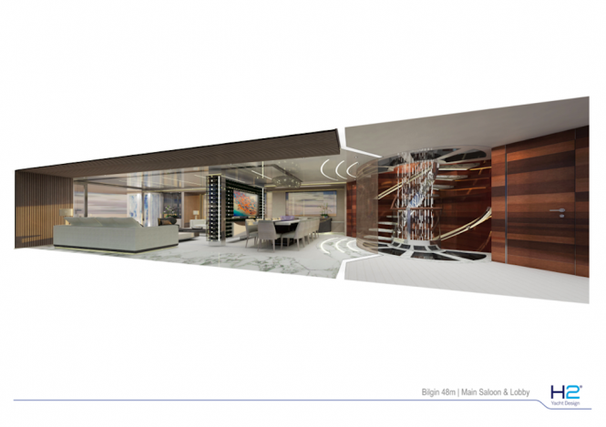 Bilgin 48m Yacht - Main Saloon and Dining