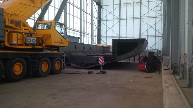 Columbus Oceanic 70 Superyacht Upper Hull Section