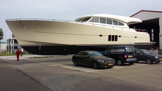 First Sossego Comfort 22 Yacht FALCON VII at launch - Photo by Sossego Yachts