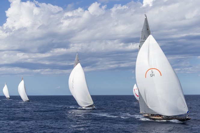 J Class racing during Maxi Yacht Rolex Cup 2014