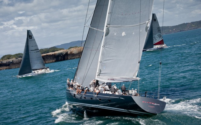Luxury yacht Silvertip at the NZ Millennium Cup - Photo by Jeff Brown