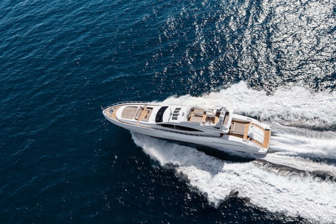 Motor Yacht Mangusta 132 from above