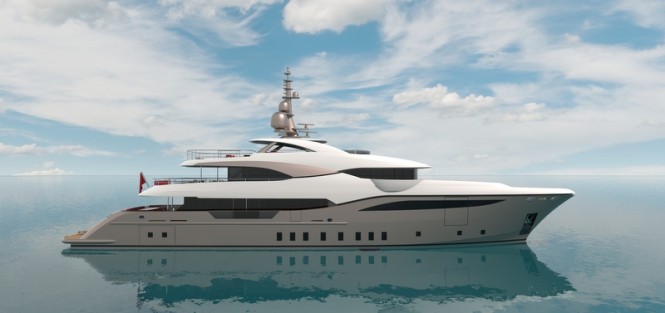 New 48m motor yacht by Unique Yacht Design under construction at Bilgin Yachts