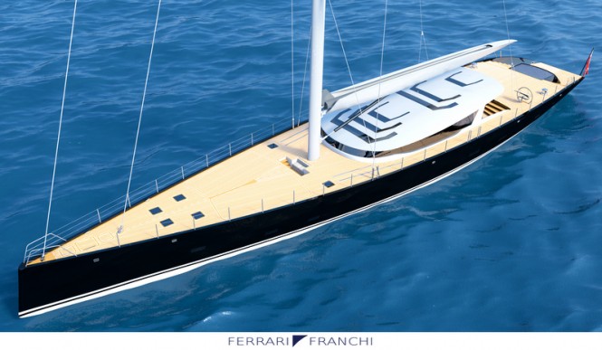 New 50m Sailing Superyacht Concept by Ferrari Franchi 