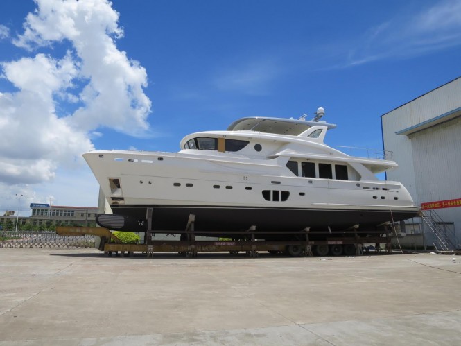New superyacht Selene 92 nearing launch at Jet Tern Marine in Zhuhai, China